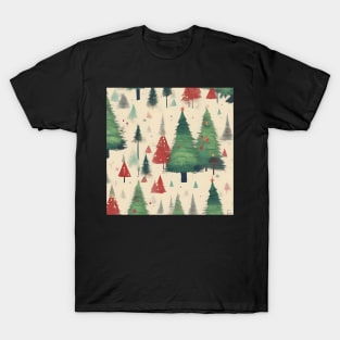 Ykomow Christmas Trees Womens Holiday Pine Tree Xmas Graphic Tees Christmas Family T-Shirt